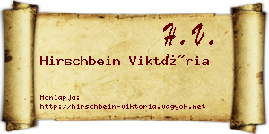 Hirschbein Viktória névjegykártya